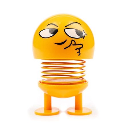 Wobbly Head Smiley Figur Bildekoration - Vælg variant