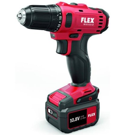 Flex DD 2G 10,8-LD Borskrutrekker med 2 stk 4,0 Ah batterier og lader, Maskiner
