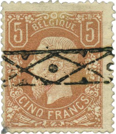Belgien 1869 - OBP 37 - Stemplet