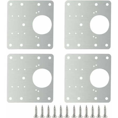 4 st rostfria gångjärnsreparationsplattor Fix gångjärnssidoplatta reparationspart