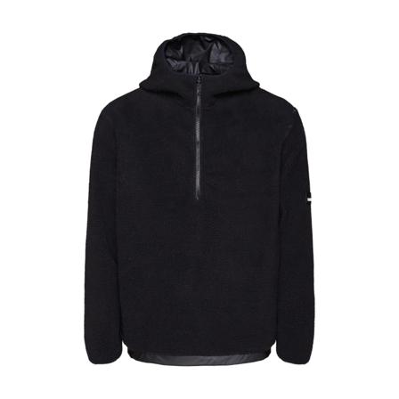 Rains Fleece Pullover Hoodie Unisex middle-layer synthetic jackets Black M/L