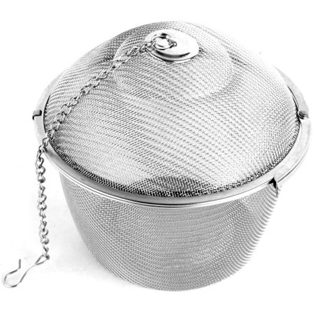 Ekstra stor rustfrit stål twist lock mesh te kugle te si filter krydderi infuser 11cm/4.3 tommer