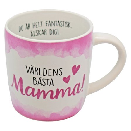 Mugg med text "Världens bästa mamma"