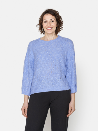 BRANDTEX - 3/4 Ærmet Strik - Blå