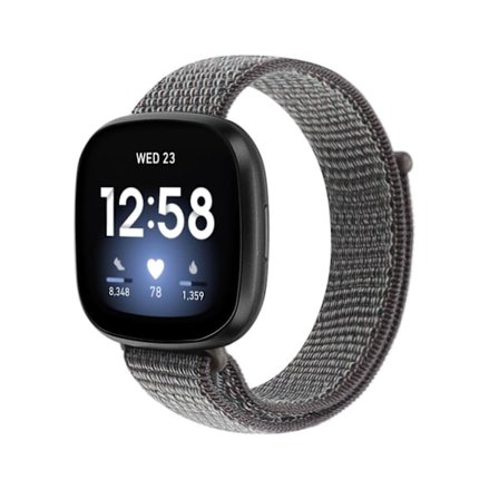Grå Grå kompatibel med Fitbit Versa 3 Nylon Armband