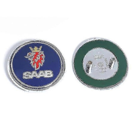 2025 68mm 2 3 Pins Saab Bil Främre Motorhuv Emblemlogo Bakre Bagagelucka Stötfångare Märke För Saab 9 3 9 5 9-3 9-5 Saab Emblem Klistermärke Tillbehör