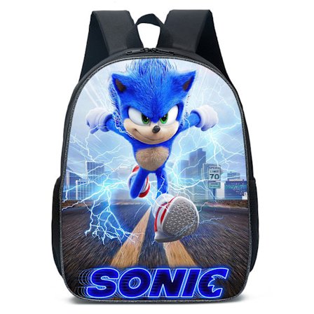 2024 Ny 16 tommer Sonic ryggsekk skoleveske for barn