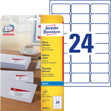 Avery Adressetiketter QuickDRY