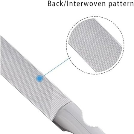 /#/13,2 cm rustfrit stål neglefil, dobbeltsidet poleret metal neglefil/#/