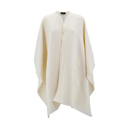 Etro poncho 17148_9522_990 Hvid, Dame, Størrelse: ONE Size