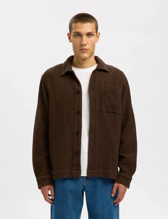 Selected Slhregfred Structured Overshirt - Brown - XL
