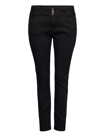 Caranna Hw Sk Ank Jeans Black Slim Jeans Sort ONLY Carmakoma