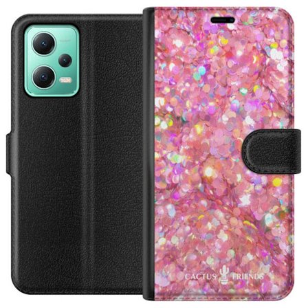 Yhteensopiva Lompakkokotelo Xiaomi Xiaomi Redmi Note 12 Cactus and Friends – PinkGlitter