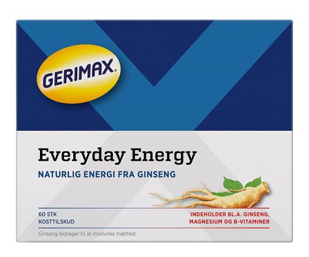 Gerimax Everyday Energy 60 tabl., Helse & Madvarer, Vitaminer, Multivitaminer
