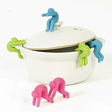 Spildstopper, 6-pak Kreative Silikone Køkkenredskaber Låg Spildstopper Låg Cover Til Pande Køkkenredskaber[co]