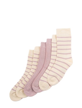 minipop Minipop Noos Bamboo Socks 3 Pcs - Beige - 27/30Y