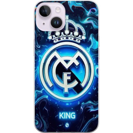 Yhteensopiva Puhelinkuori Apple iPhone 15 Real Madrid Jalkapallokerho Espanja La Liga ikoninen klubi, jolla on paljon tittelia globaali kannattaja per