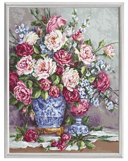 Stickpackung Bild Rosenstrauß