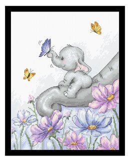 Broderikit Billede Elefantunge - Luca-S