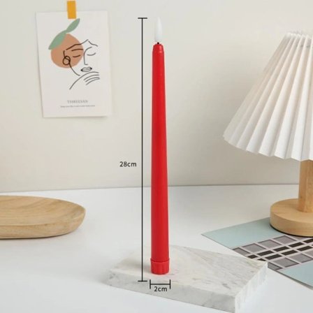 LED-kynttilät Paristokäyttöiset Kynttilät Pitkät Kynttilät Kaukosäädinversio 6 kpl 6 kpl/Punainen 6 kpl/Punainen