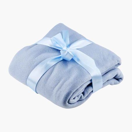 Fleecepläd 130 x 160 cm ljusblå - Biltema