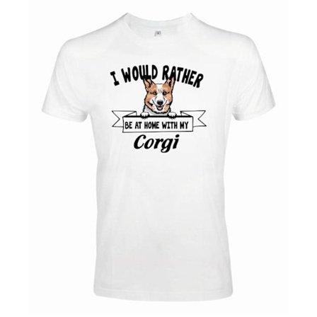 Corgi Kikande hund t-shirt - Rather be with...