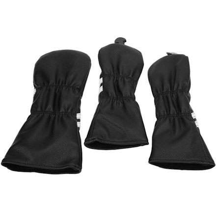 Golf Wood Headcover Cover Sett Striper Kø Headcovers Golfkølle Head Covers for DriverBlack