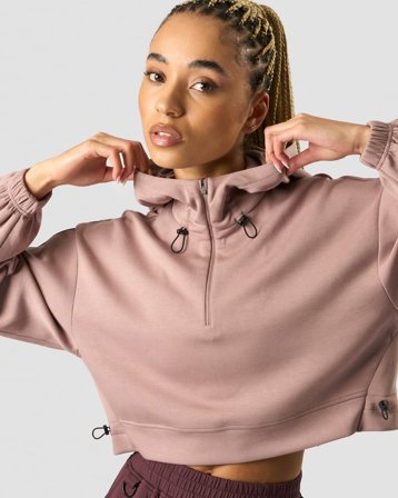 ICANIWILL - Stance Cropped Hoodie Wmn Light Mauve - Damen - ICIW