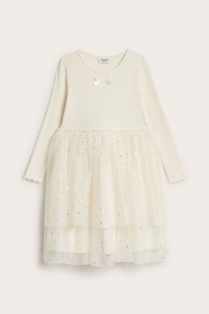 Kappahl | Kjole med tyllskjørt | Offwhite