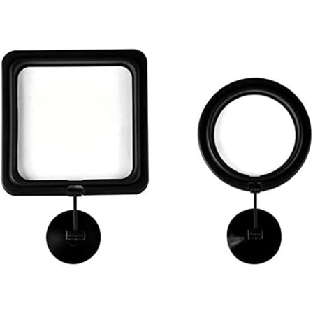 2 st Svarta Fiskgivningsringar Akvarium Automatisk Fisk, ZQKLA