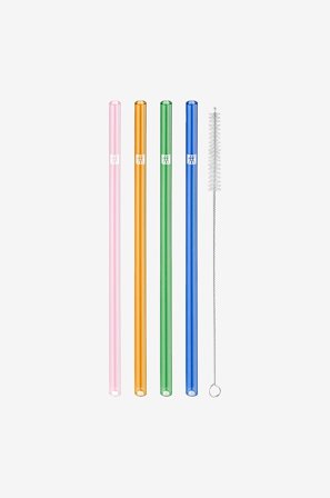 ZWILLING - Glassugerør Sorrento 4-pak - Flerfarvet - Bar- & drinkstilbehør - Fra Homeroom