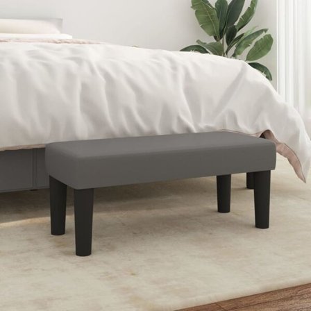 vidaXL Benk grå 70x30x30 cm kunstskinn Grå