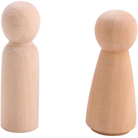 10 st 65 mm Oavslutade Trädockor Små Trädocka Kropp Människor Dekorationer, Trä Färg