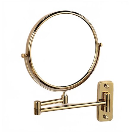 Baderomsspeil 8 Tommer Sammenleggbart Barberingssminkespeil i Messing