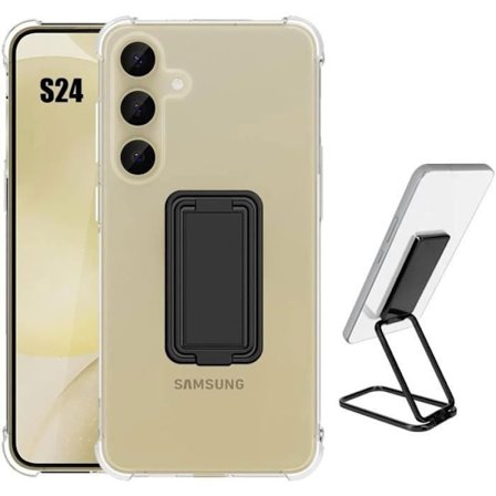 Beskyttelsesskal - til Samsung Galaxy S24 - Stødabsorberende - Ultra Slim - Indbygget justerbar holder