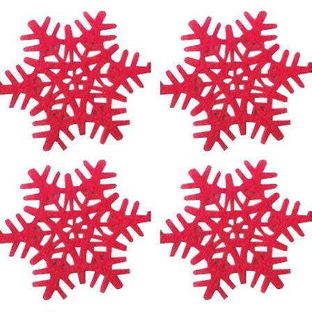 Jule-snefnug design coasters filt kop måtter vin te kaffe måtter, dekoration til julefest ferie