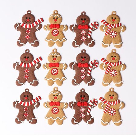 12 kpl Piparkakku Joulukuusi Koristeet Piparkakkutalo Koristeet Ripustus