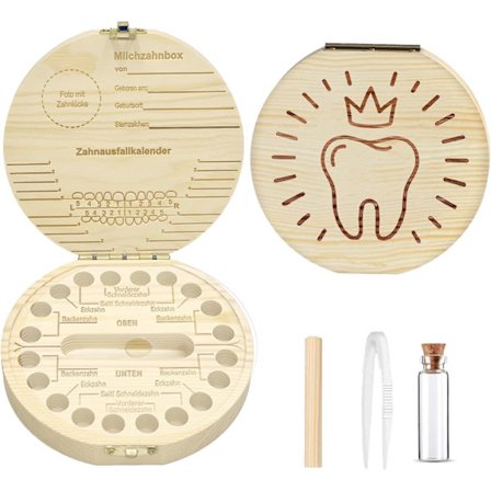 Træ tandsæt kasse med mælketænder, træ tandsæt kasse, tandsæt kasse tandsæt kasse, træ mælketand kasse, tandsæt kasse til mælketænder, kasse til 