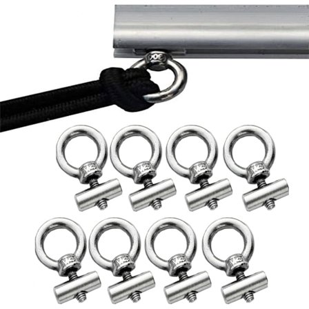 8 stk Markise Skinnestopper 6mm for Bobil Caravan Campingvogn Campingtelt Utstyr Markiser Tilbehør, 304 Rustfritt