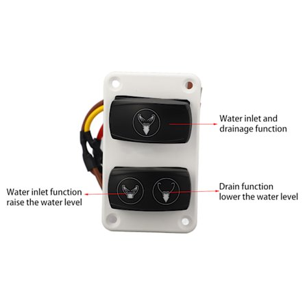 DC 12V 24V Marine Toilet Kontrolpanel 3 Vejs Hurtig Respons Kontakt til Både Yachts RV