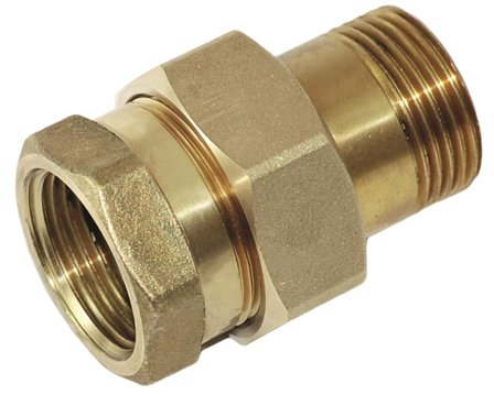 TA 50015025 Radiatorkobling rett, gul G25, Varme