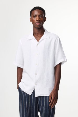 NN.07 Julio 5708 Shirt Male White Linen