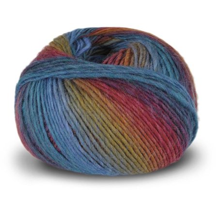 Gjestal Garn Pretty-Print Ullgarn Regnbue 504, 100g