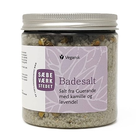 SÆBEVÆRKSTEDET Aromatisk badesalt Kamille & Lavendel, Skincare, Karbad, Badesalt