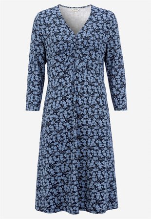 Cellbes of Sweden - Mönstrad trikåklänning - blå / mönstrad - för damer - 50/52