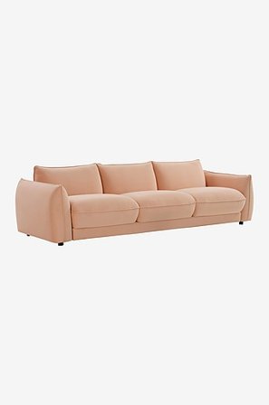Jotex - Sofa 3-zits Koraalroze koraalroze - MOLTON - Koop 3-zitsbanken bij Jotex