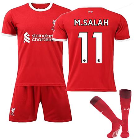 23/24 Ny sesong Hjem Liverpool F.C. M.SALAH Nr 11 Barn Jersey-pakke Barn-26