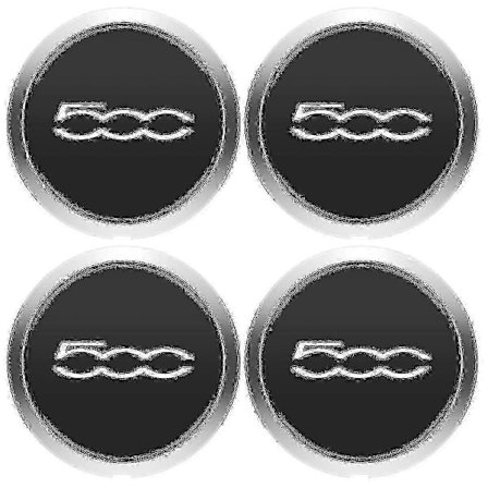 4 stk. 133 mm hjulkapsel kompatibel med Fiat 500 hjul center hjulkapsler sæt 68078419AC 68078421AC støvdæksel sølv 51884863