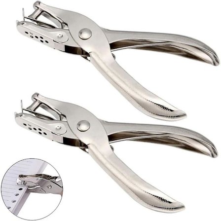 Rund Hålslagare Enkelhål Metallskärare Rund Pappershålslagare Tång, 2 Stycken