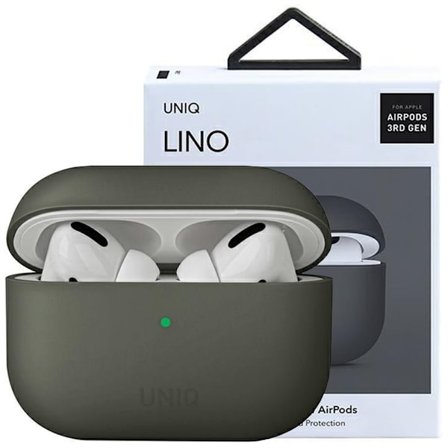 UNIQ Lino AirPods Pro Silikonetui grå/grå mose